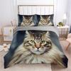 White Pet Cat Beding Set Colorfast Adult Peoples Children Winter Soft Duvet Cover Sets Children Kids,twin Ful Quen King Bedrom Set Home Textile