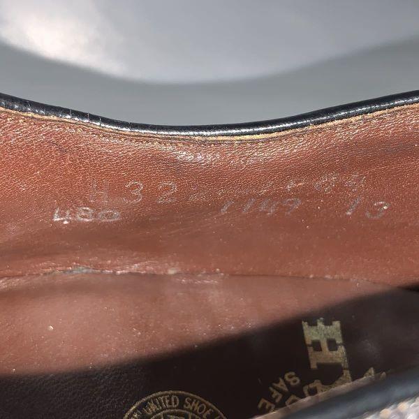 Vintage HY-TEST Steel Toe Safety Shoes U-Tip Black 26.0-27.0(USED)