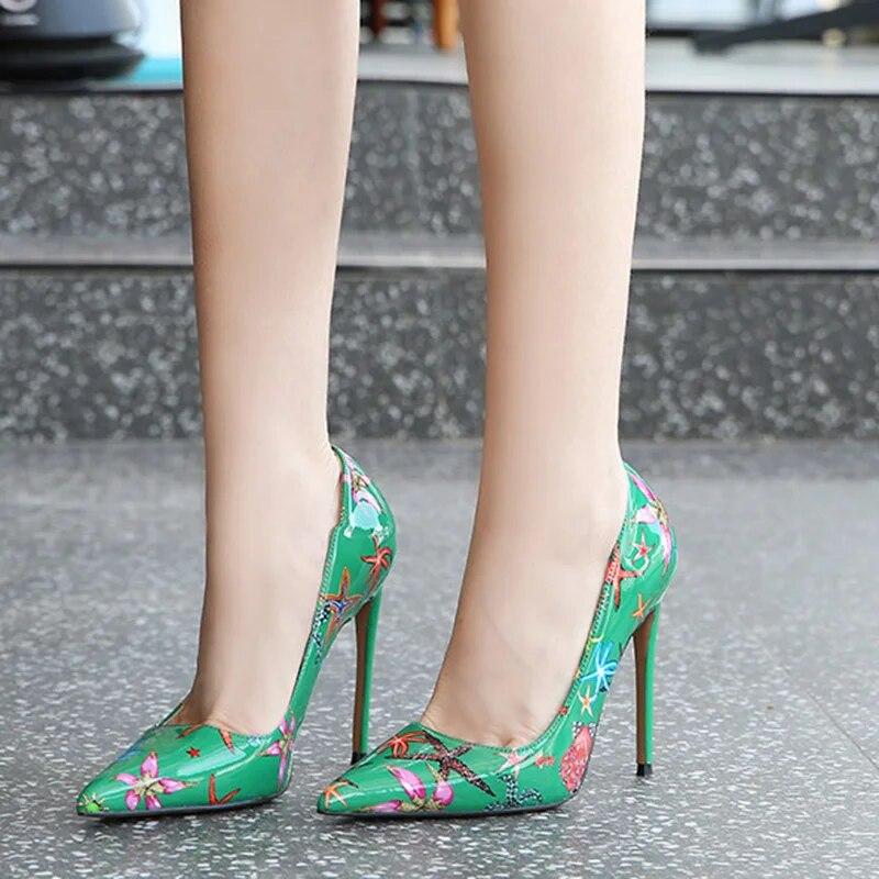 Moteriški 12 cm aukštakulniai moteriški stiletto smailianosiai aukštakulniai mada seksuali podiumo 12 cm kulnas WZ