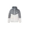 Down Jackets Men's Gray Hooded Moderate Quilted Down Jacket (Unisex) Down Jackets DV1132 084