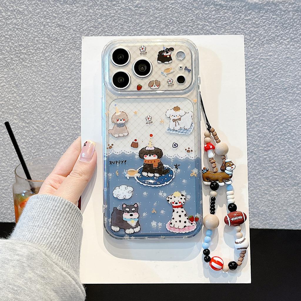Double-sided imd cute cartoon dog for iPhone17proamx mobile phone case Apple 16 protective case anti-drop