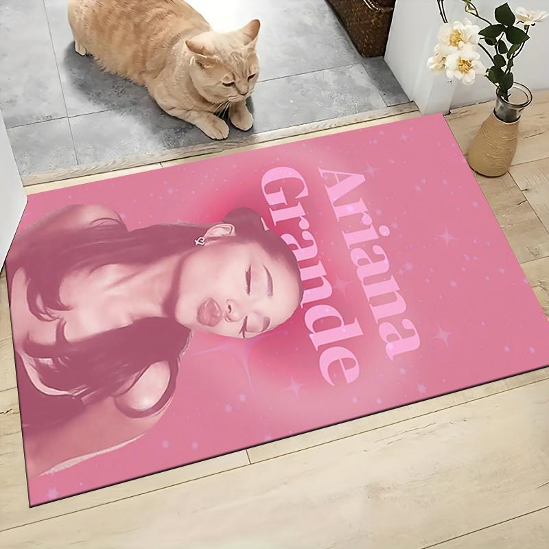 Ariana Grande Pink Vibes Carpet Rug Soft Washable Antislip Home Living Room Sofa Mats Personalized Christmas Rug