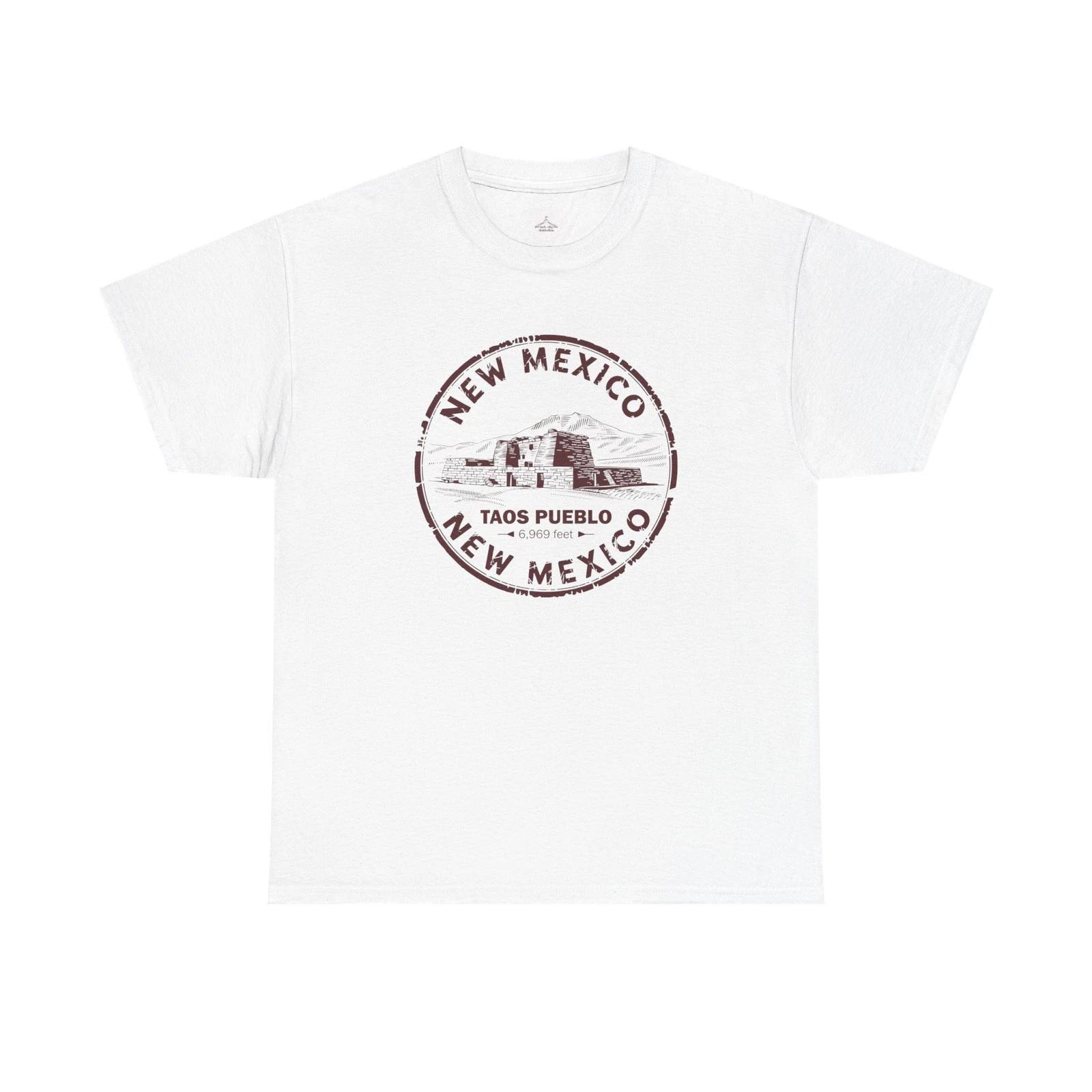 Taos Pueblo New Mexico stamp T-Shirt | Southwestern travel tee L