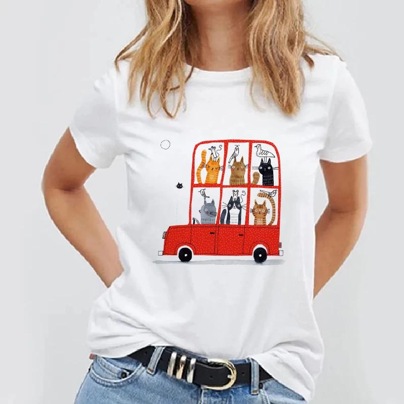 Women T Shirt Simple Design Tops Panda Printed Female Tee T Shirts Casual Basic Summer White Tshirt Kawaii Lady Tshirts 2021