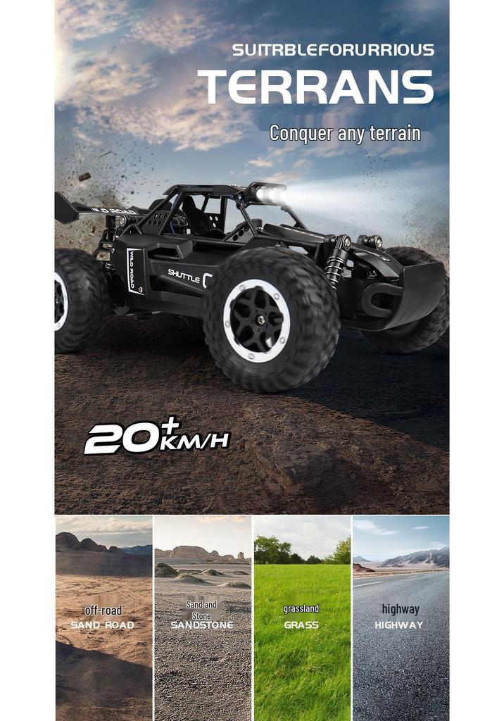 1:16 Alloy Remote Control High-Speed Climbing Car - 2.4G Anti-Interference, Big Foot Toy for Boys