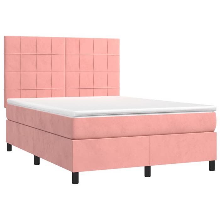 VidaXL Bed Slat Base with Mattress and LEDs, Upholstered Bed, Double Bed, Adult Bedroom Interior Bed, 3136130