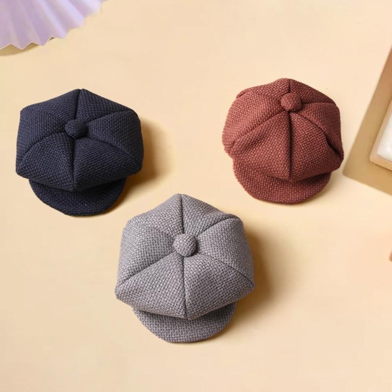 Breathable Pet Beret Hat For Costume Event Adjustable Drawstrings Dog Cats Headwears Cosplay Party Celebration Essential