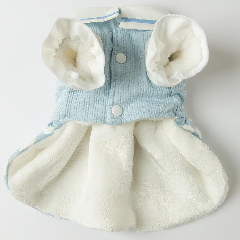 Cat Clothes College Wind Winter Fleece Warm Puppy Kitten Autumn Winter Puppy Dog Teddy Pet Clothing