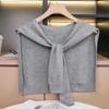 Spring and Autumn Air-conditioned Room Shoulder Small Shawl Knotted Knitted Knitted Sweater Wool Scarf Women