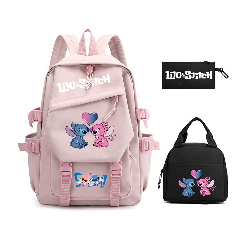 Peripheral Schoolbag Three-Piece Set, Primary And Secondary School Students Backpack, Children'S Lunch Bag, Pencil Bag