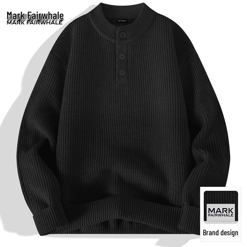 Mark Fairwhale Men's Henry Collar Knit Sweater