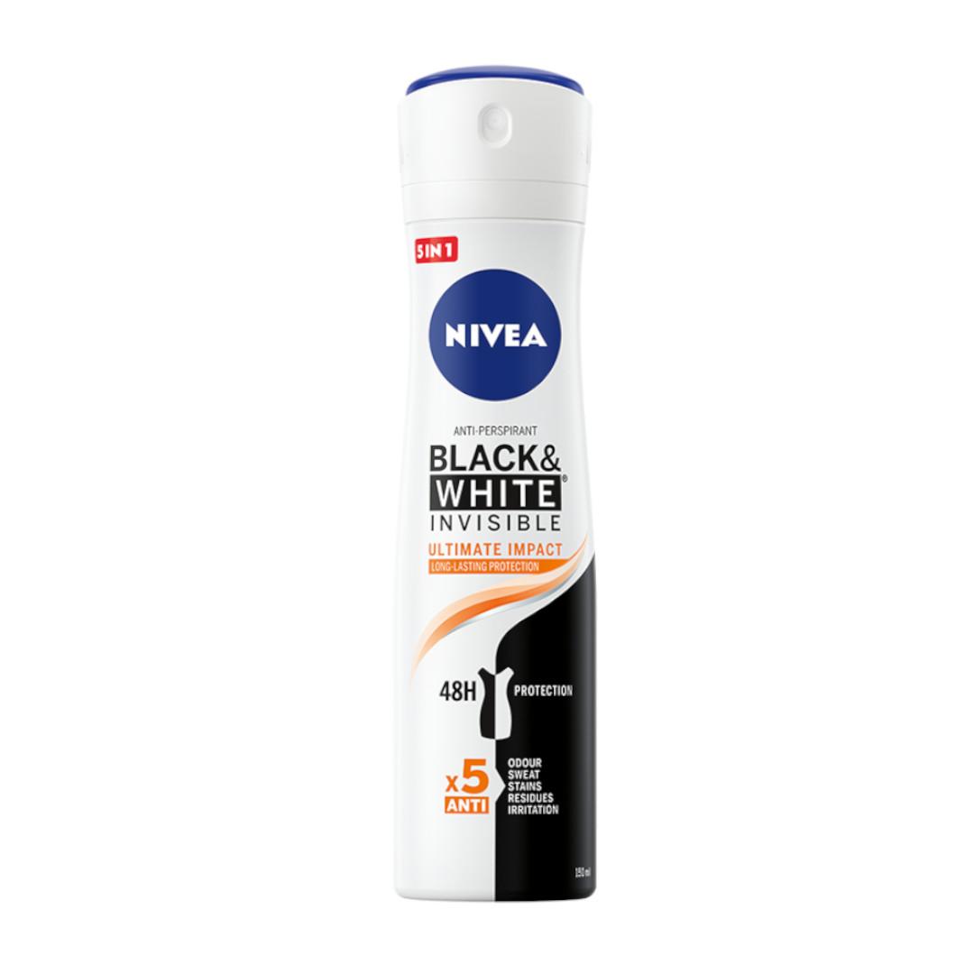 Nivea Black&White Invisible Ultimate Impact Antitranspirante, 150 ml