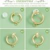 UNICRAFTALE 20Pcs 2 Colors 304 Stainless Steel Clip-on Earring Findings with Horizontal Loops and 20Pcs Comfort Silicone Pads Hoop Earring for