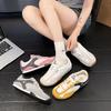 2025 New Color Matching Mesh Breathable Moral Training Shoes Women's Versatile Leisure Sports Little White Shoes Flat Bottom Small Women's Shoes