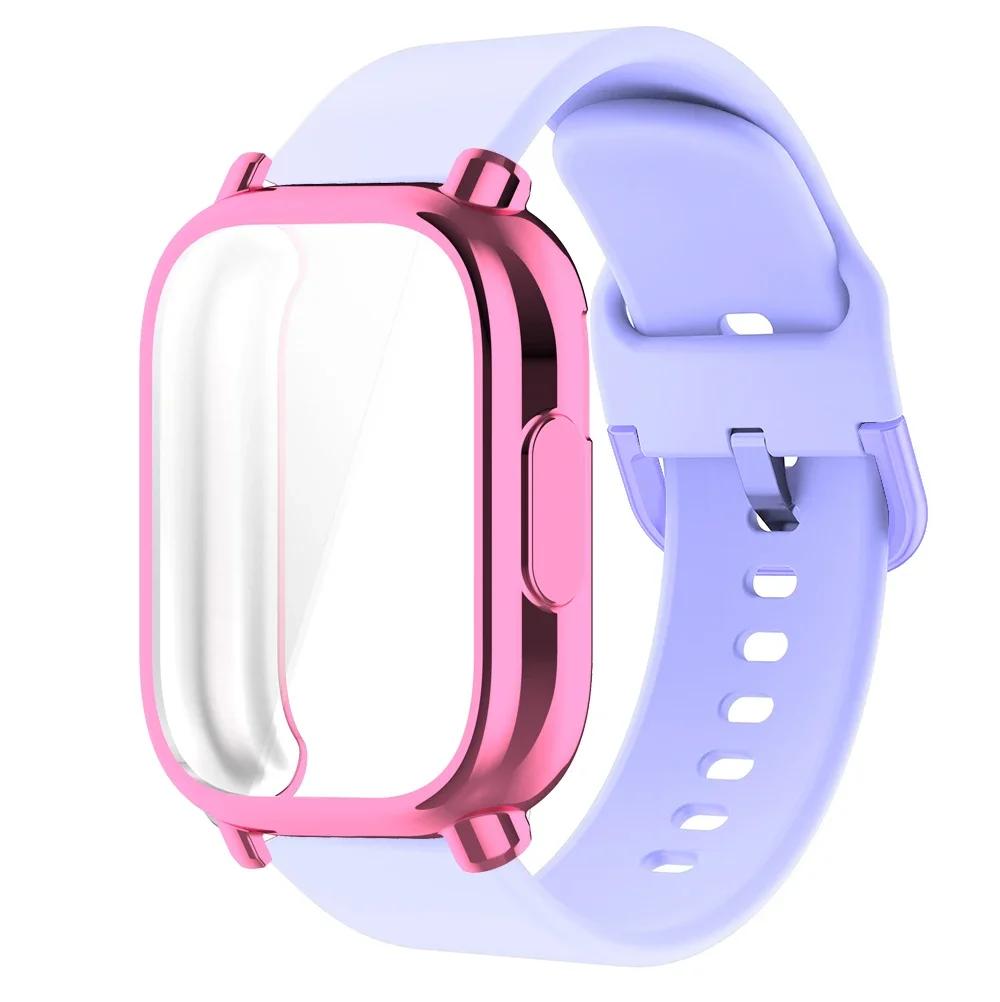 22mm Silicone Strap With Case For Xiaomi Redmi Watch 5 Active Lite Smart Watch Wrist Band TPU Case For Redmi Watch 5 Active Lite