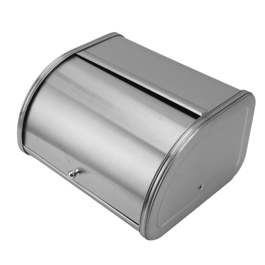 Ψωμιέρα Αμερικάνικου Στυλ Μικρή Με Επίπεδη Πλευρά Μεταλλικός Κάδος Αποθήκευσης Ψωμιού για Ψωμί Κέικ Ντόνατ Μπισκότο