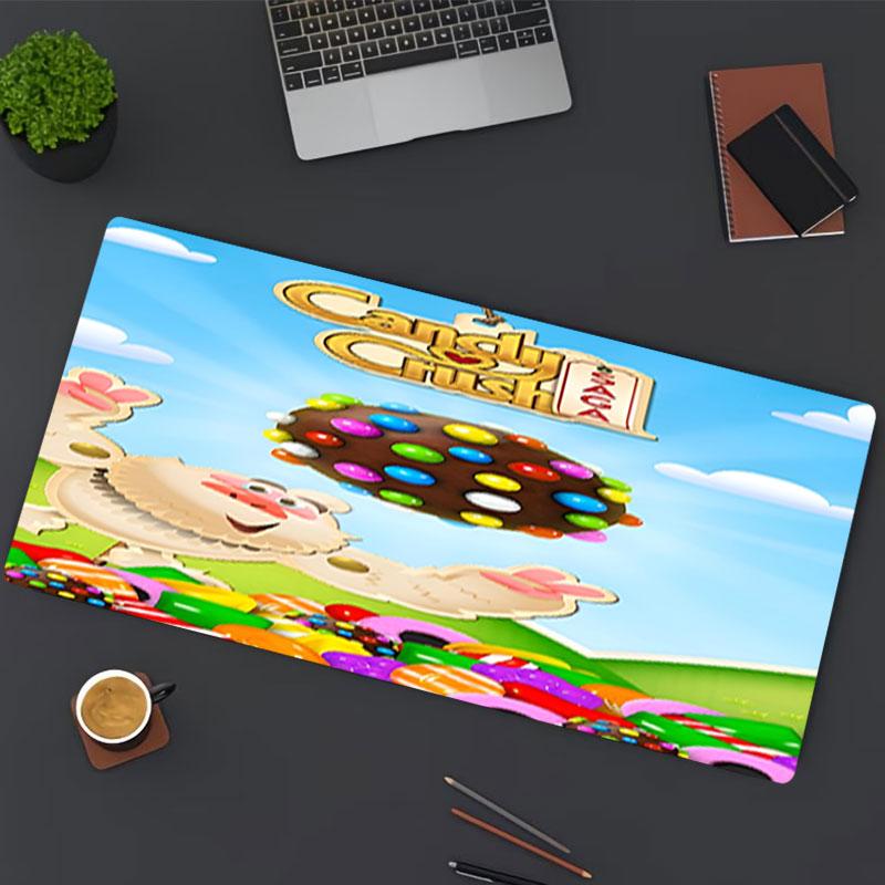 Candy Crush Saga Print Mouse Pad, for Keyboard Pad Laptop PC Mat for Office Home Use, Desk Decor, Perfect Birthday Gift for Gamers
