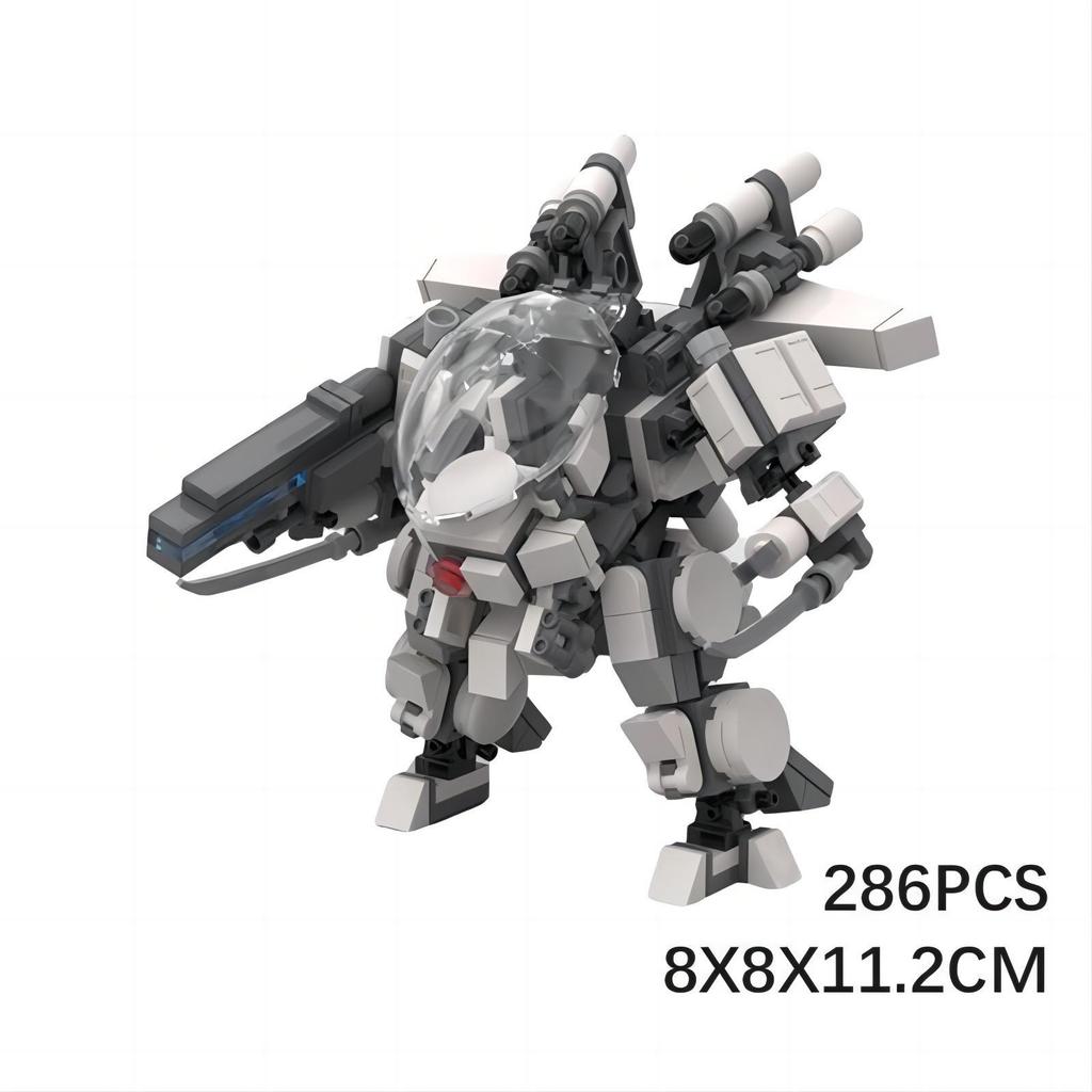 MOC Building Blocks Alpha Squad AF-03 War Mecha Robot Puzzle Boy Difficult Assembly Model
