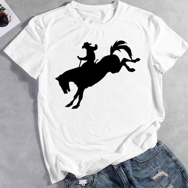 Lata 90. Akwarelowy Koń Miłość Ubrania Codzienna Letnia Moda Koszulka z Nadrukiem Kobiety Top Koszulka Krótki Rękaw Pani Kobieta Koszulka z Nadrukiem