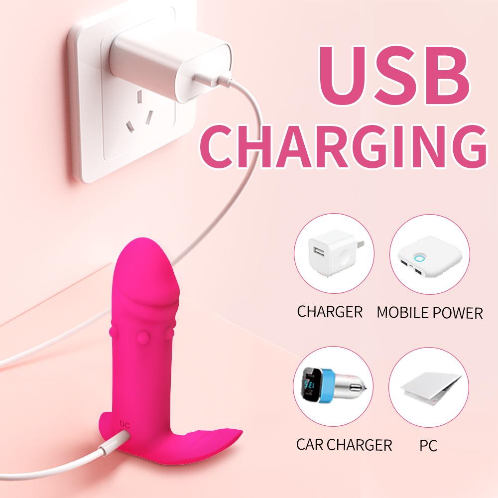Dildo Vibrator Dildoer Sexleketøy Klitoral G-Spot App Kontroll Vibrator Anal Stimulator med 10 Vibrasjonsmodus Bærbare Vibratorer Voksenleker for kvinner