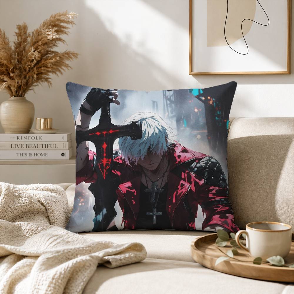 D-Dante D-Devil May C-Cry Pillow Case for Sofa Living Room Home office Decor Protective Cover