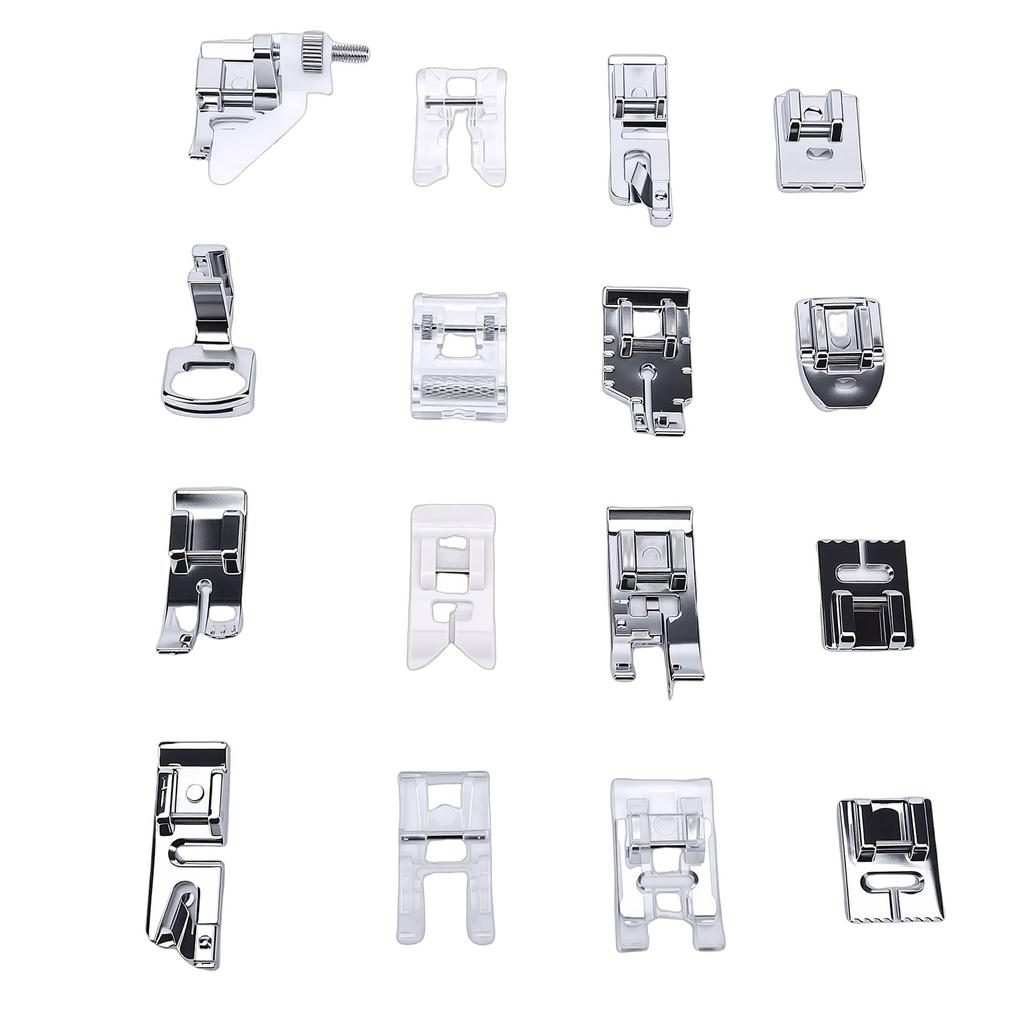 16Pcs Sewing Machine Presser Foot Set with Storage Case Replacement Parts Accessories