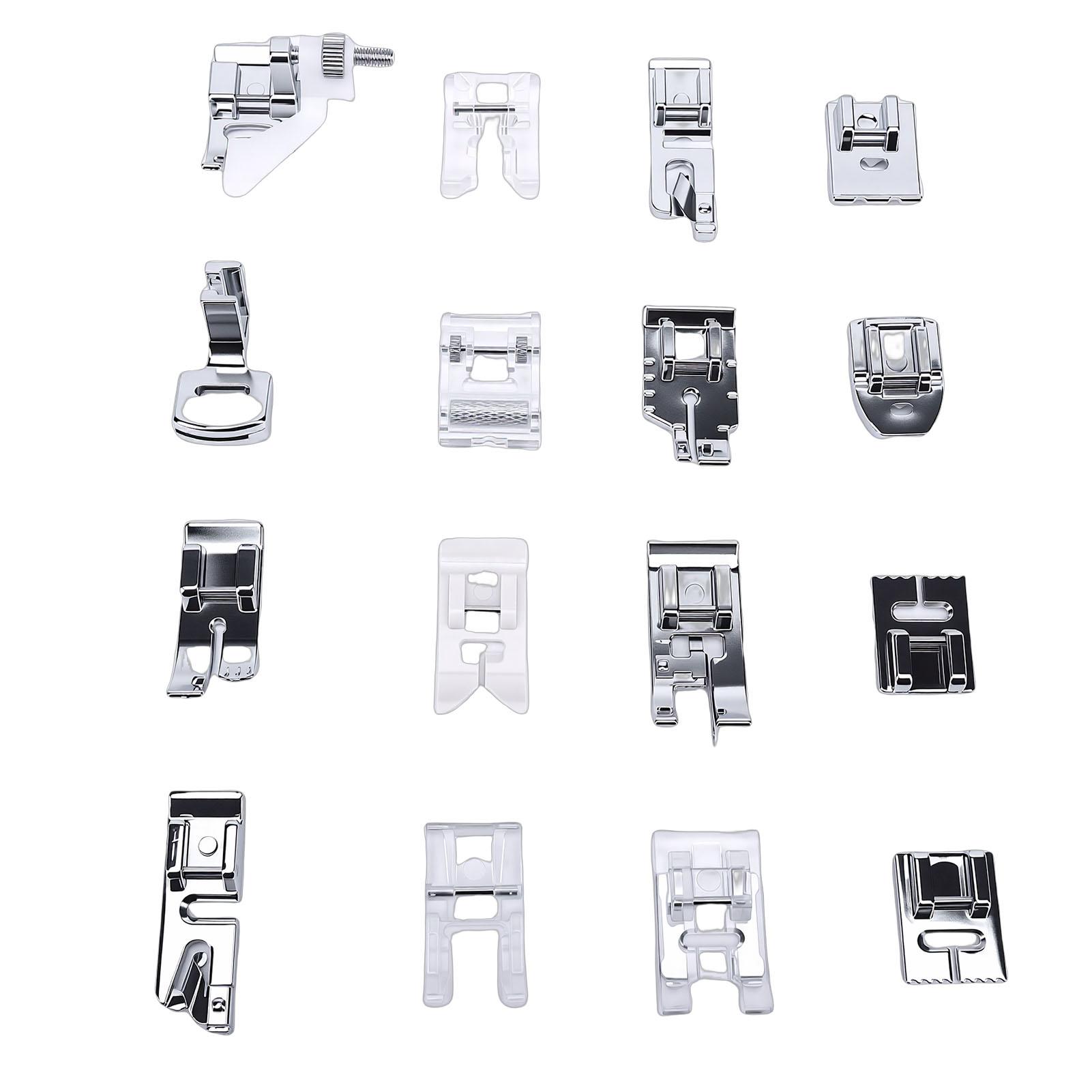 

16Pcs Sewing Machine Presser Foot Set with Storage Case Replacement Parts Accessories