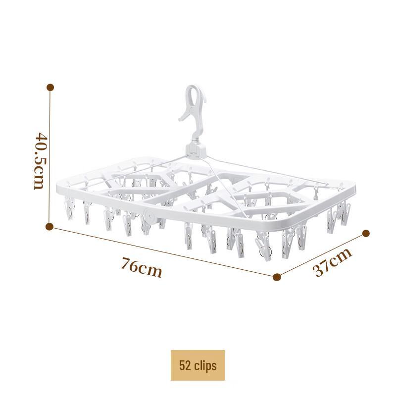 Portable Plastic Drying Rack with Clips