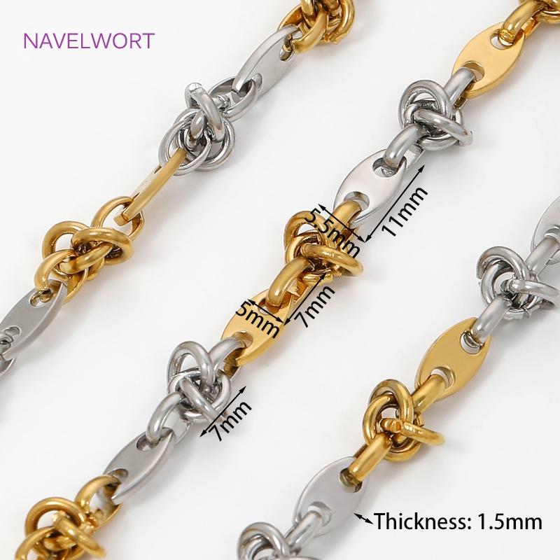 0.5-1 Meter Gold Stainless Steel Large Heavy Oval Chain,Bulk Cable Chains For Jewellery,Handmade DIY Bracelet Necklace Materials