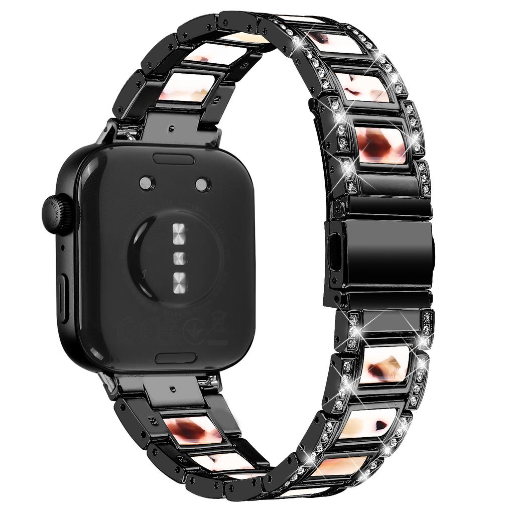 Für Huawei Watch Fit 3 Metalllegierung Uhrenarmband Strasssteine Harz Armband