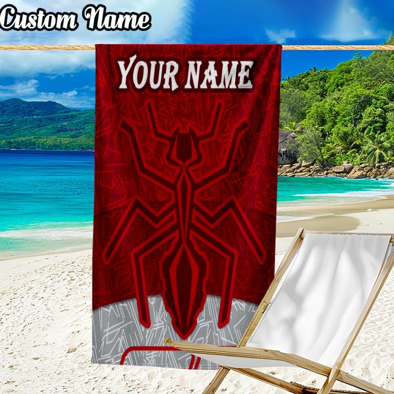 Custom Name MM93 marc marquez Beach Towel - Soft, Ultra-Absorbent Microfiber, Lightweight, Perfect for Beach, Parties, Travel, Camping