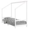 Kids  Bed White 80 x 200 cm Solid Pine Wood
