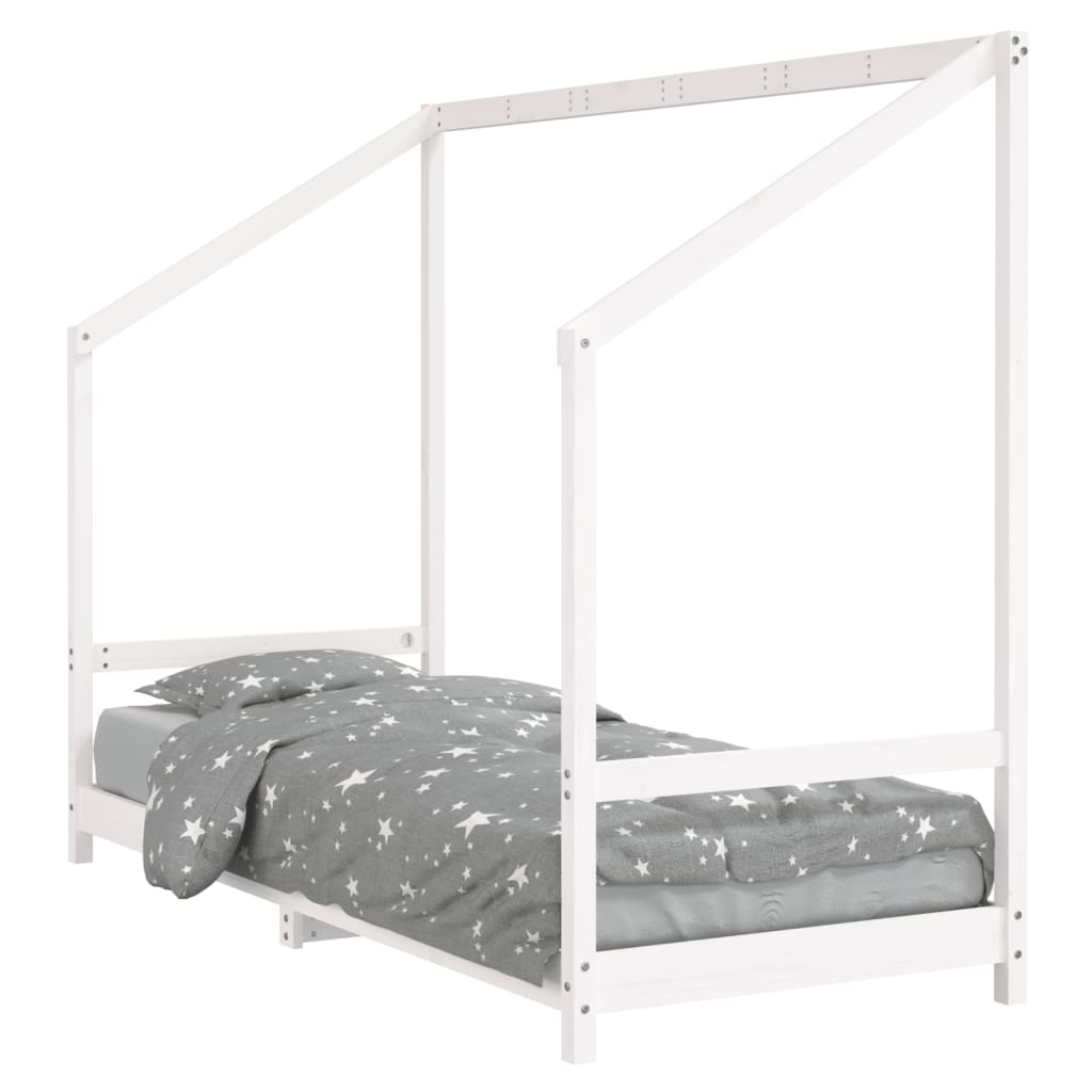 Kids Bed White 80 x 200 cm Solid Pine Wood