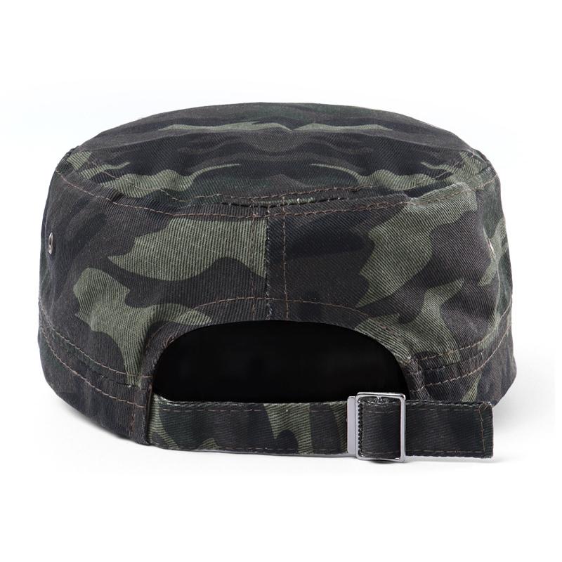 Men's Sports Cap Spring Summer Middle-Aged Camouflage Flat Top Army Cap Letter Embroidered Cap Military Caps