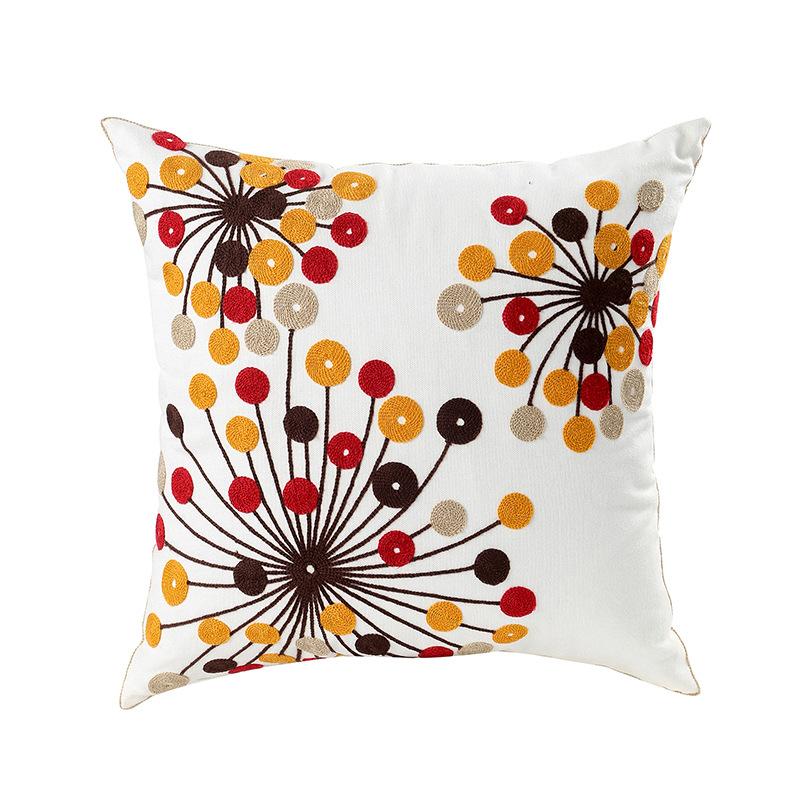 New Towel Embroidered Pillow Case Pastoral Style Home Sofa Pillow Core-free Bedside Cushion Office Waist