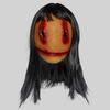 Realistic Female Ghostly Full Face Mask Headgear Scary Bloody Mask with Hair Movies Halloween Cosplay Costumes Gifts