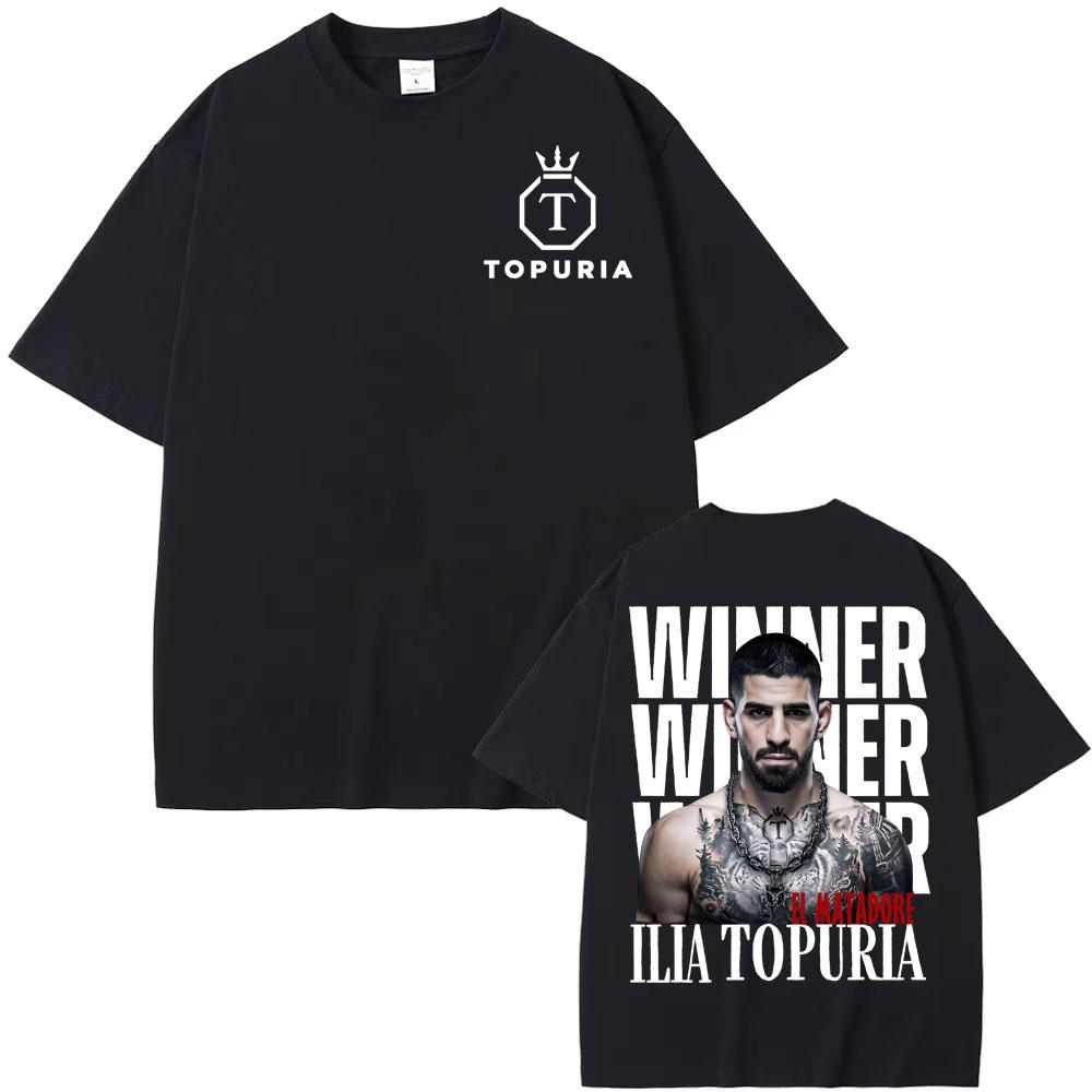 2026 El Matador Ilia Topuria Vintage Graphic T Shirt Mens Clothing Fashion Gothic T Shirts Man Summer Tops Comfort Tshirt