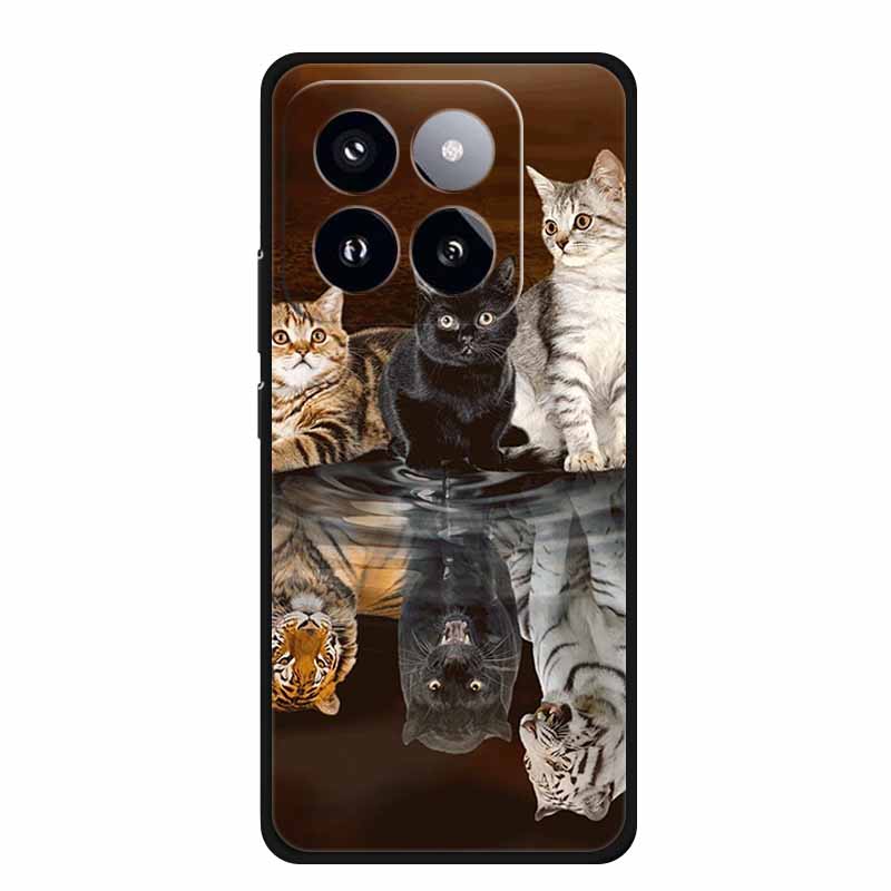 For Xiaomi 14T PRO Case Luxury Soft Silicone TPU Phone Cases Back Cover For Xiaomi14T Bumper Protective Shockproof Love fundas