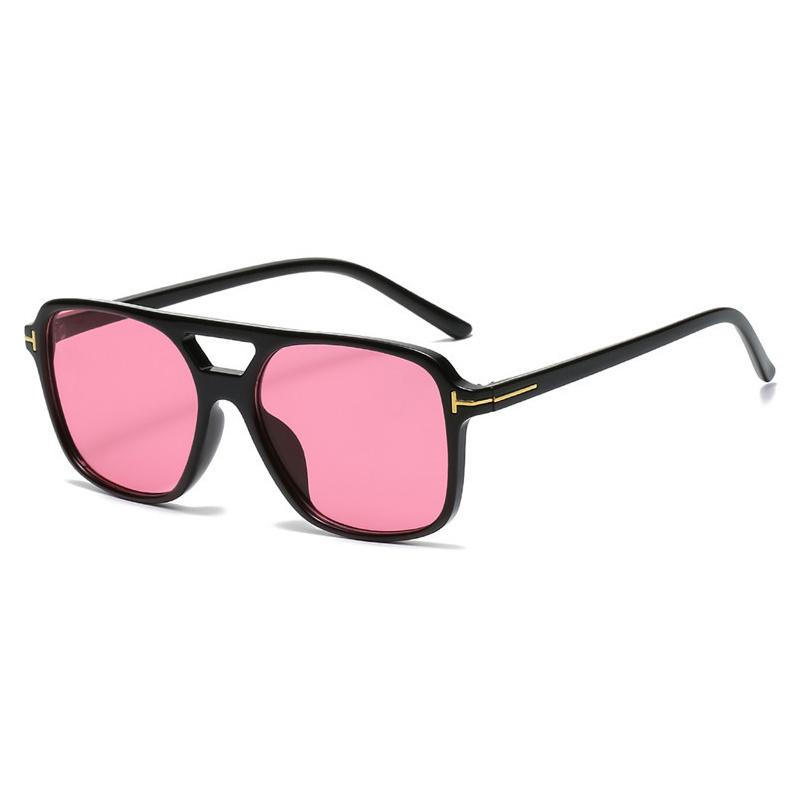 Brand Designer Square Sunglasses Women Fashion Blue Yellow Sun Glasses Female Vintage Retro Big Frame Pink