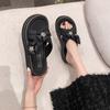 Muffin Thick Bottom Sandal Slippers Female External Wear Summer Cross Strap One Word Slippers Female Fashion Women Summer Breathable Shoes