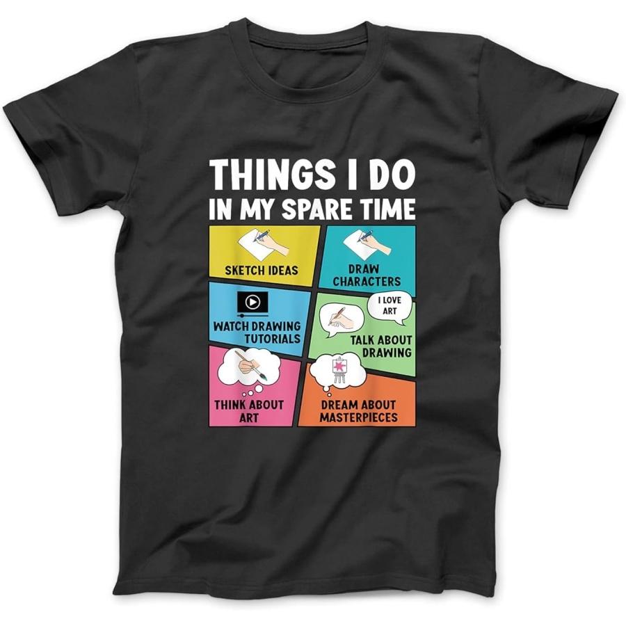 Drawing Sketching Art Lover Men Women Boys Girls Kids Artist T-Shirt, Sweatshirt, Hoodie for Men Women Kids Made in Canada Black S