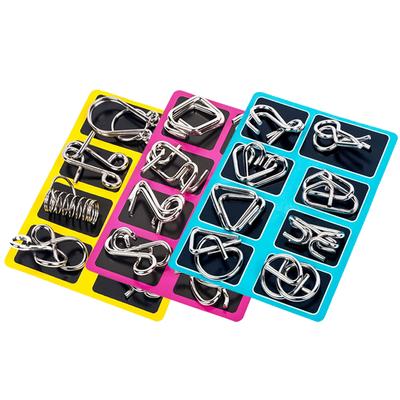 8 ks dětská puzzle hračka, chytrá přezka, kovový trénink mozku, interaktivní hry pro rodiče a děti, rozpleť smyčku, uvolni TMZ