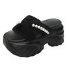 9CM NEW Heels Wedge Slides Sandals Women Casual Outdoor Slippers Female Summer Non Slip Beach Slipper Walking Chunky Shoes Woman