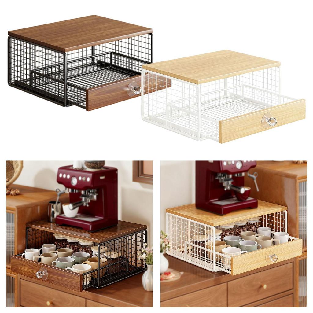 Coffee Pod Drawer, Portable Versatile Espresso Pod Holder, Coffee Capsule Drawer, Espresso Maker Machine Stand for Desktop