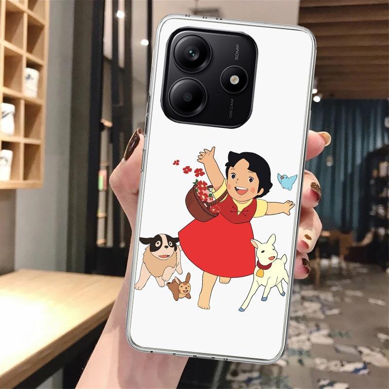 Heidi Cute Cartoon Silicon Phone Case For Xiaomi Redmi Note 14 14S 13 12 12S 11 Pro Plus 11S 10 10S 11T 11E 4G 5G Soft Cover