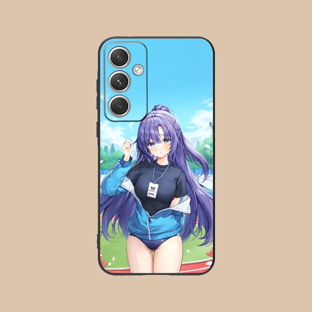 Blue Archive Yuuka Matte Mobile Phone Case for Samsung Galaxy S26 S25 S24 S23 S22 S21 S20 Note20 Plus FE Ultra Colorful Cover