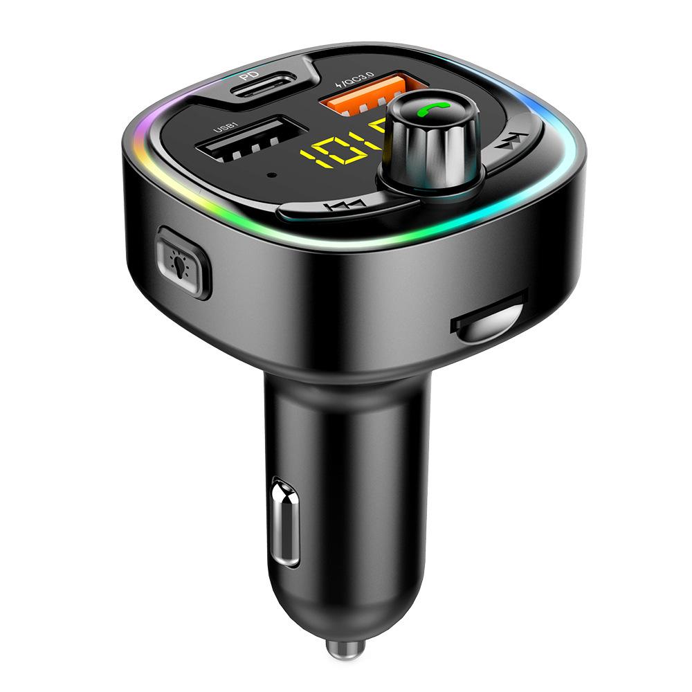 BT08 Bluetooth 5.0 FM Transmitter Handsfree Car Radio Modulator MP3 Player QC3.0 5V 1A USB Quick Charge Adapter 12V/24V Car Kits