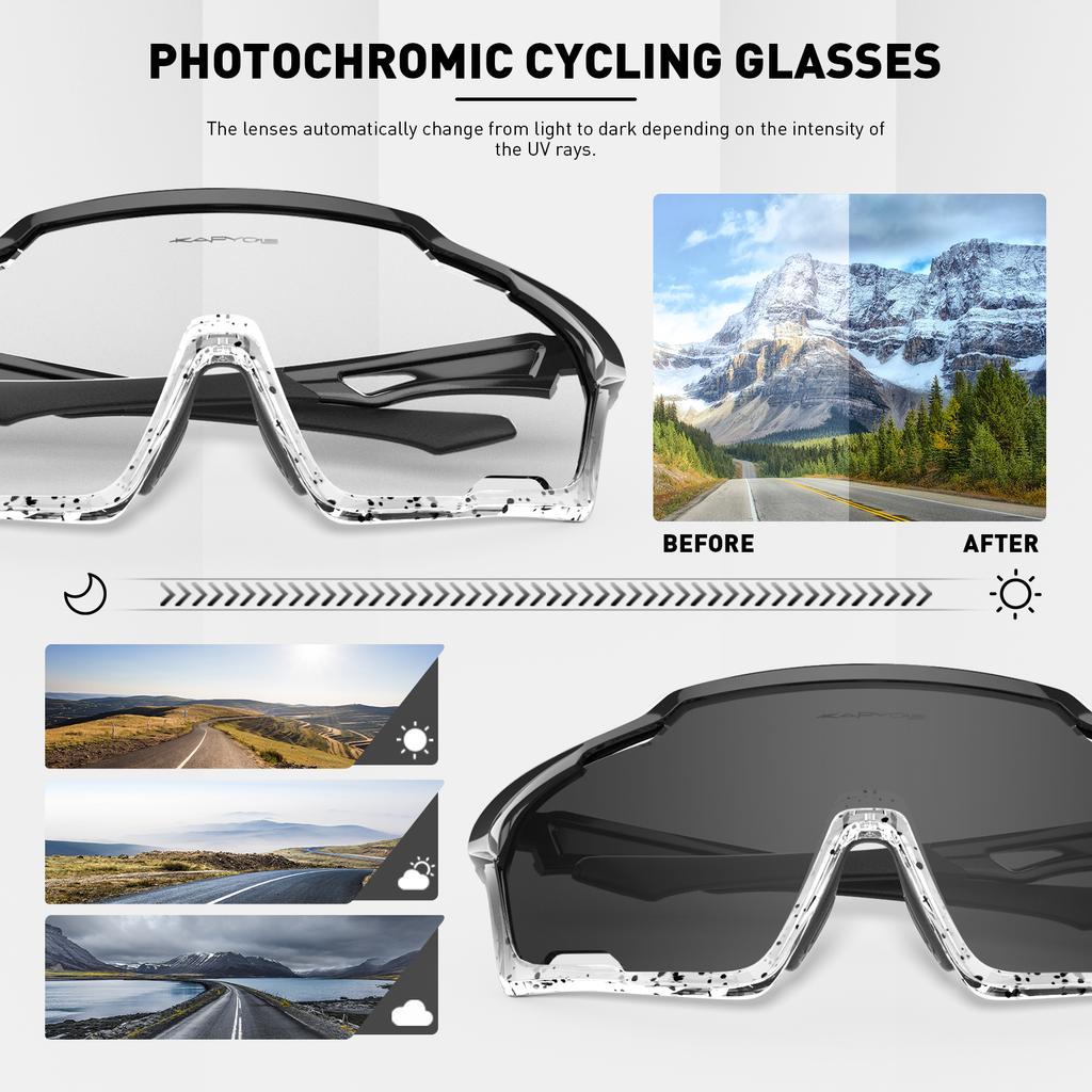 SCVCN Photochrome Sonnenbrille für Mann Radsportbrille MTB Fahren Skaten UV400 Angelbrille Frau Fahrrad Radsport Baseball 2026