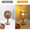 Wicker Globe Lamp Shade Woven Rattan Boho Lamp Shade Replacement Small Ceiling Fan Light Covers Retro Hanging Lampshade for Bedroom Living Room