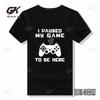 I Paused My Game To Be Here T Shirt Funny Video Gamer Humor Joke for Men Cotton T Shirts Fashion Casual Oneck Tops Unisex Tees
